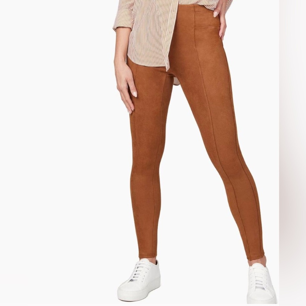 SPANX Camel faux Suede Leggings